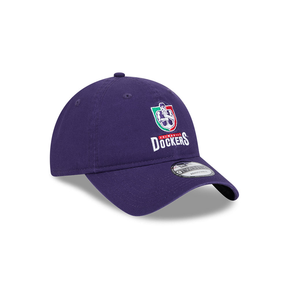 Fremantle Dockers Hat - AFL 2025 Retro Washed 9Twenty Strapback Cap - New Era